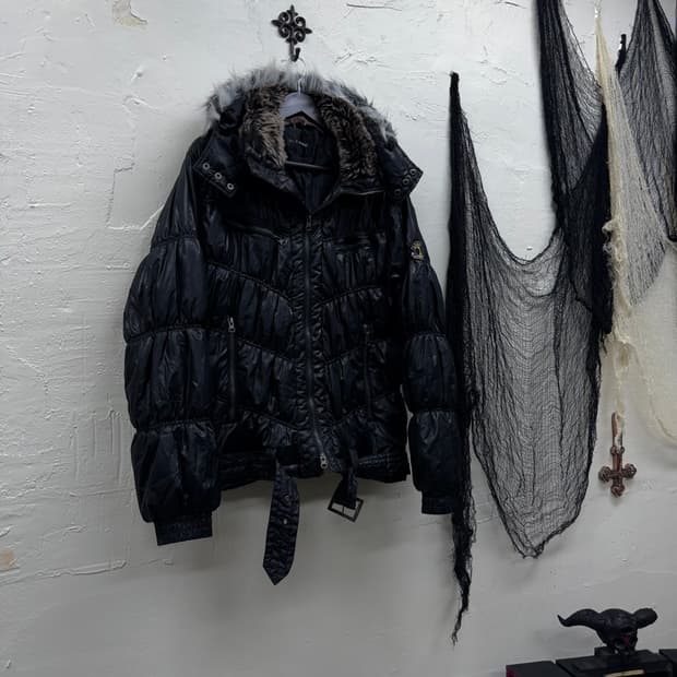Hcm homme 00s vkei trimming fur down jac
