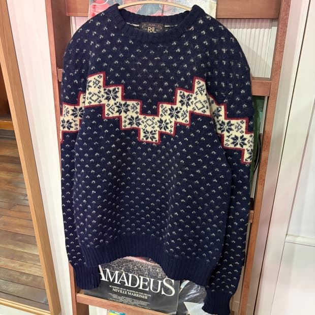 J54 90s RRL 노르딕 울  니트 