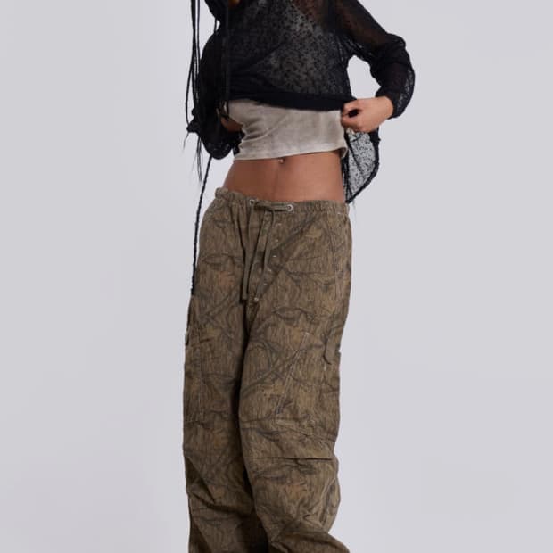 Jaded London 포레스트 카모 파라슈트 팬츠 S사이즈