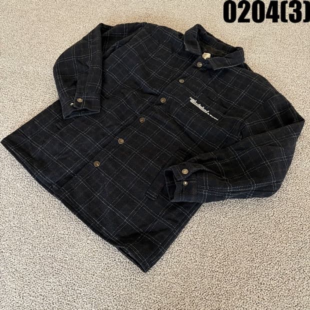 [M] WV프로젝트 체크패턴 오버핏 누빔 셔츠 자켓