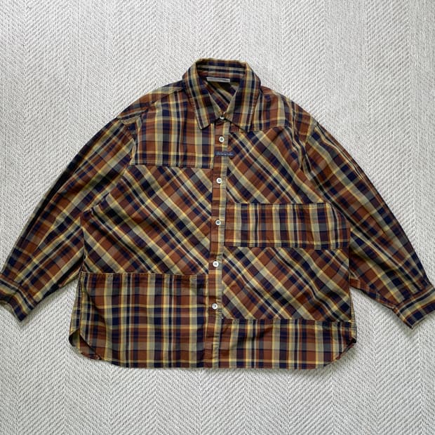 이세이미야케 하이스포팅기어 체크 블라우스 