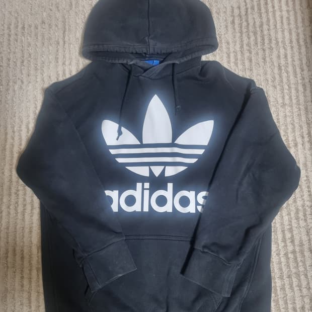 아디다스 워세드 빅로고 후드티