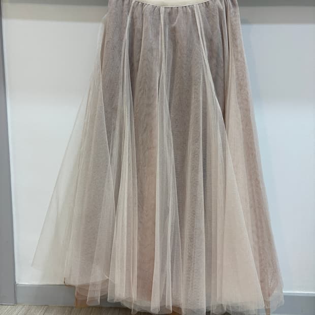 어라운드율 튤스커트 핑크베이지