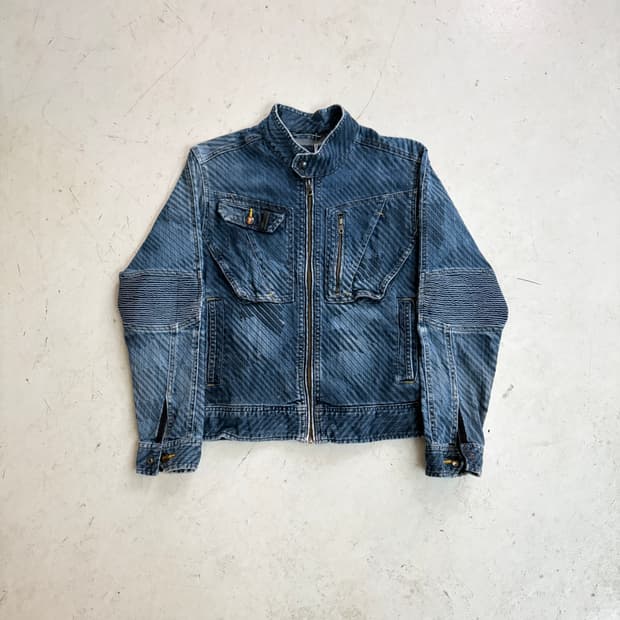 Toraichi 토라이치 8980 빈티지 데님 라이더 자켓 M