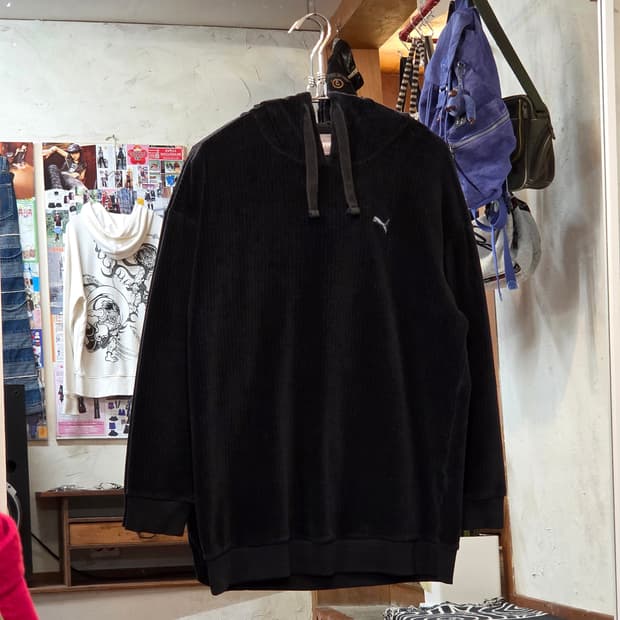 퓨마 코듀로이 오버핏 후드티