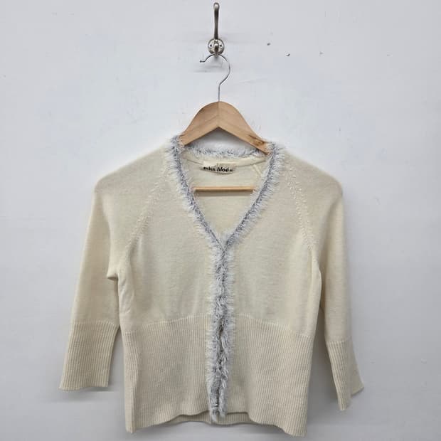 Miss 끌로에 아이보리색 가디건 여성 XS