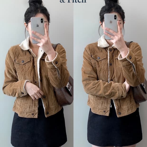 아베크롬비 쉐르파 퍼 자켓