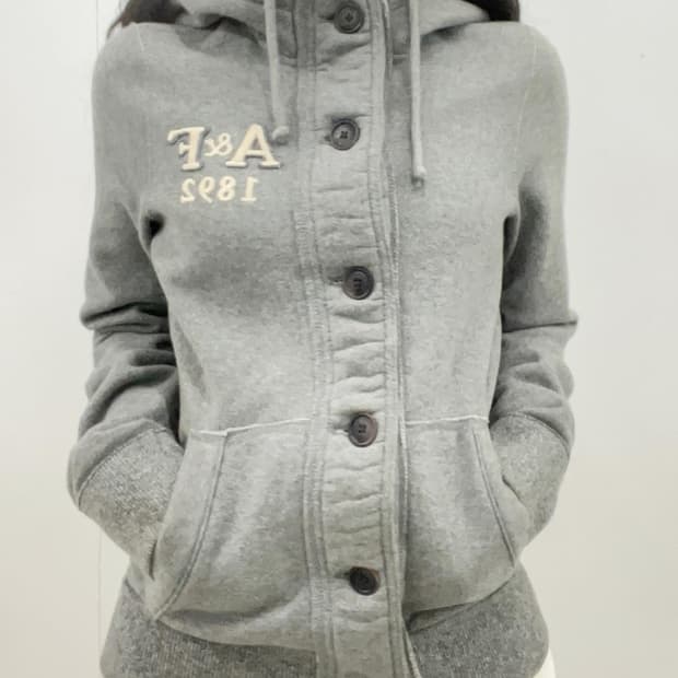 ABERCROMBIE & Fitch Button hoodie zip-up