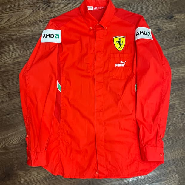 푸마 페라리 한정판 F1 스쿠데리아 레이싱 셔츠