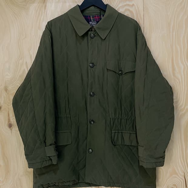 폴로 랄프로렌 90's 올리브 그린 퀼티드 자켓