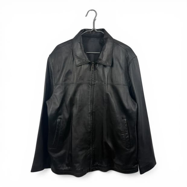 (110) Red Rex 양가죽 레더 자켓 블랙