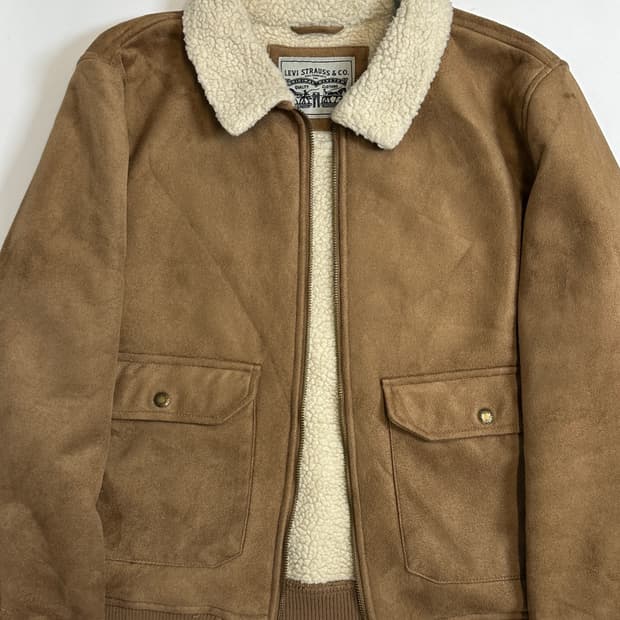리바이스 스웨이드 쉐르파 블루종 자켓 xl