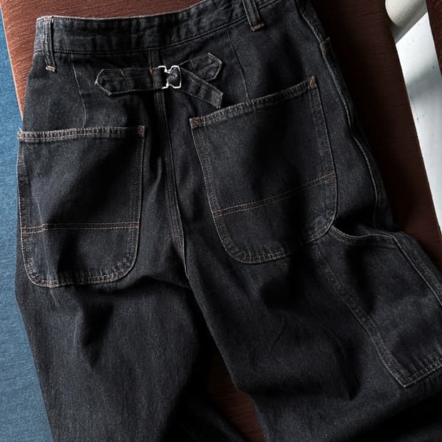 Utility design denim painter pants