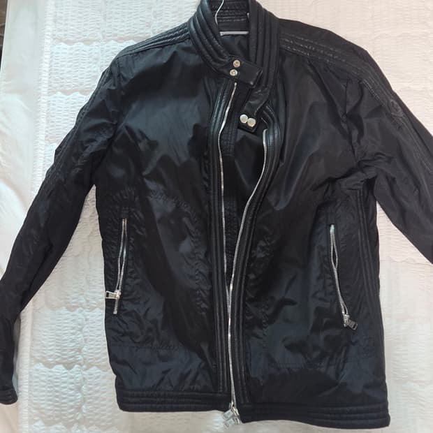 몽클레어 릭 오웬스 콜라보 레더 바람막이 자켓