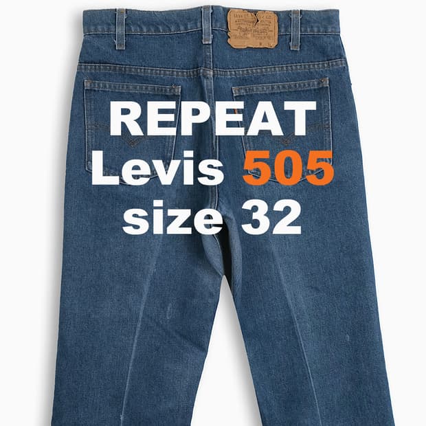 리바이스 505 오렌지탭 진청 80s USA 32인치 OR5053364