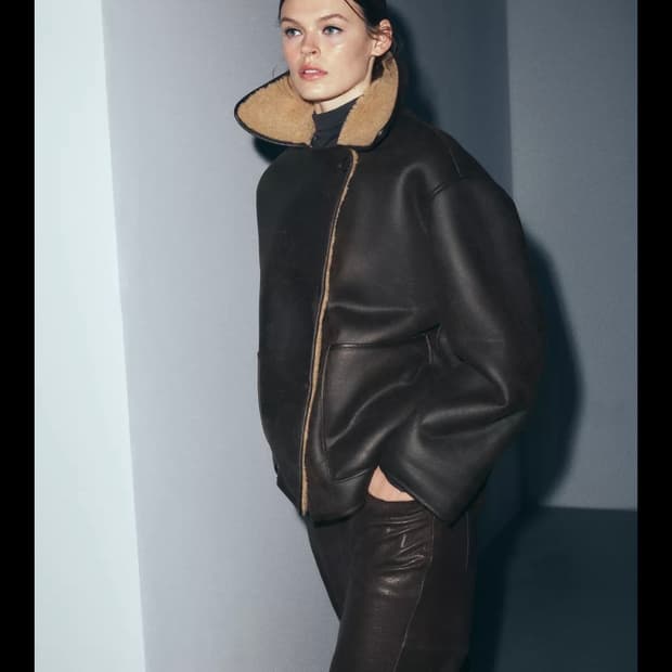 자라 ZW 컬렉션 양면 점퍼 브라운 