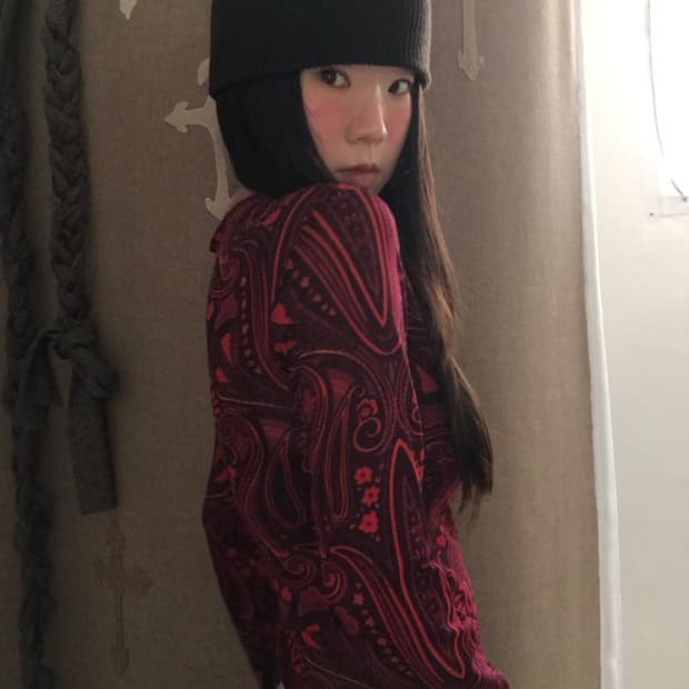 vintage pattern mash top