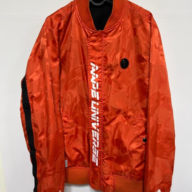 에이프 베이프 항공점퍼 블루종 정품 XL사이즈