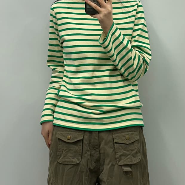 세인트제임스 단가라 스트라이프 길도 롱 슬리브 니트