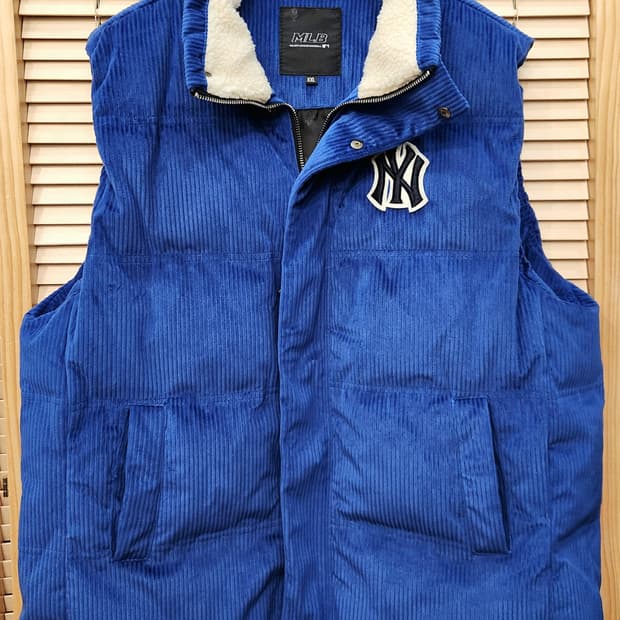 (새상품)MLB 뉴욕양키스 코듀로이 패딩 조끼XXL
