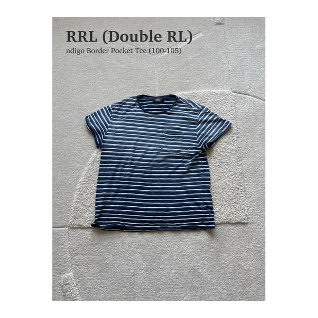RRL 스트라이프 포켓 티셔츠 (100-105)