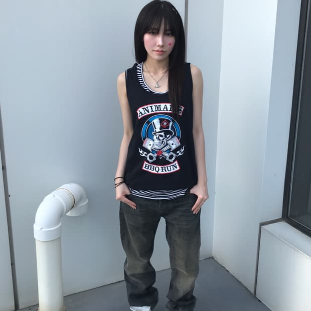 Port & Company Skull BBQ Tank Top