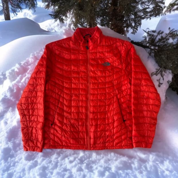 노스페이스 써모볼 오렌지 초경량 패딩