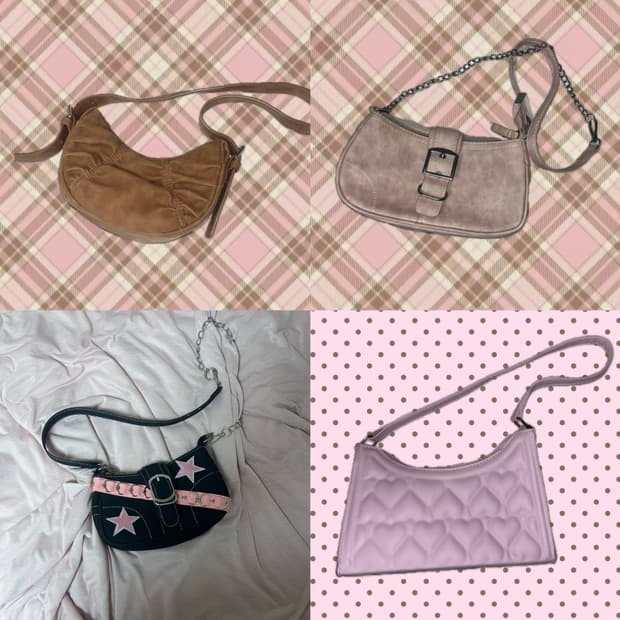 미니백 가방 하트 숄더백 핑크 딸기우유 체인화이트 리본 가방 프릴 갸루