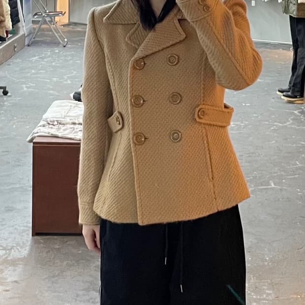 빈티지 더블 버튼 베이지 자켓 H1505