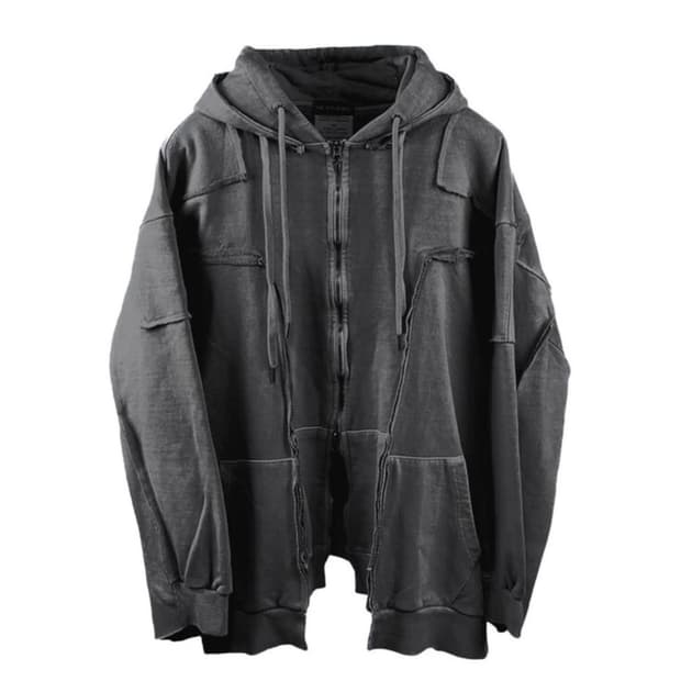 써저리 리메이크 후드집업 차콜