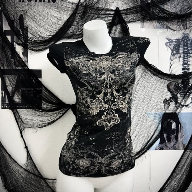 00s cross printing halfsleeve