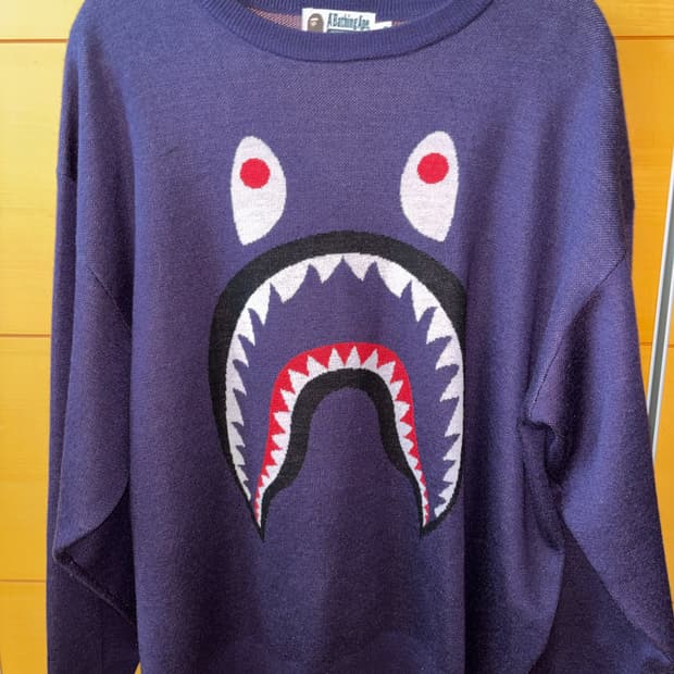 베이프 샤크 니트 퍼플