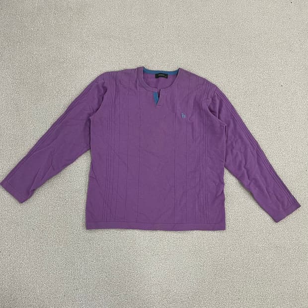 [95] 헤지스 울 오픈 카라 니트 스웻터 티셔츠 0108M1