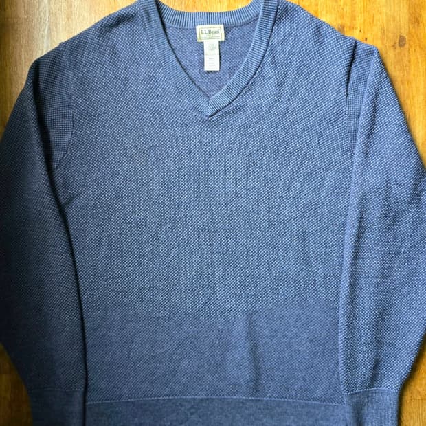 L.L.Bean 엘엘빈  메리노 울 100% 브이넥 니트 XL