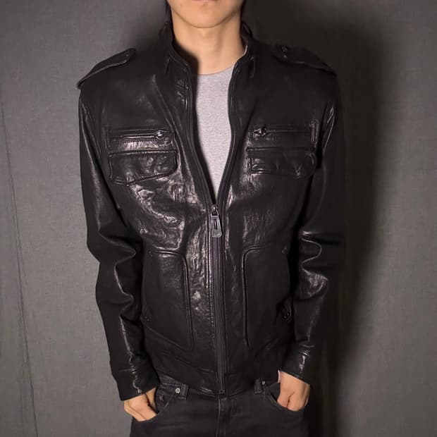 lamb skin leather jacket