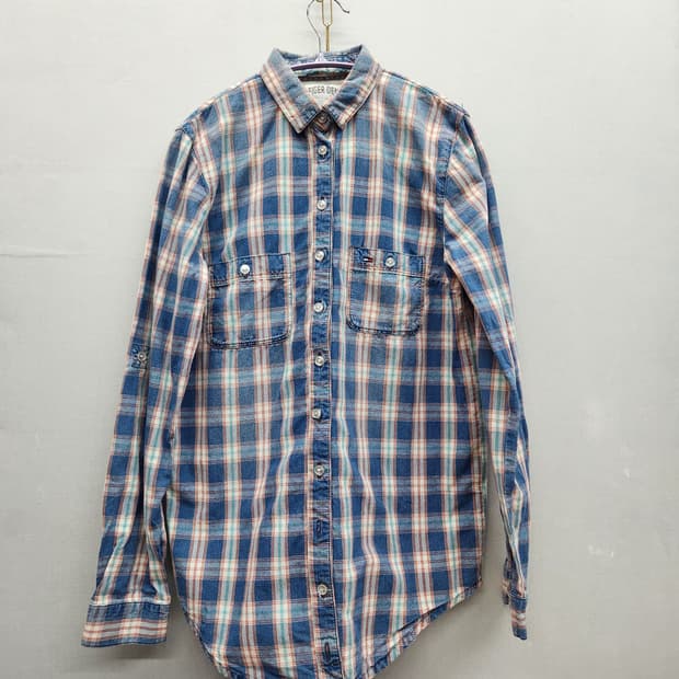 타미힐피거 데님 웨스턴 체크 패턴 셔츠 S(S)