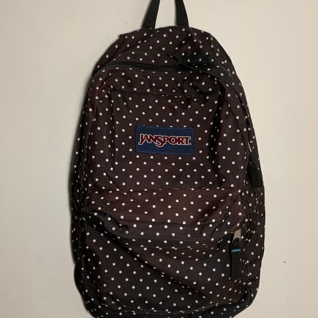 잔스포츠 브라운 도트 백팩