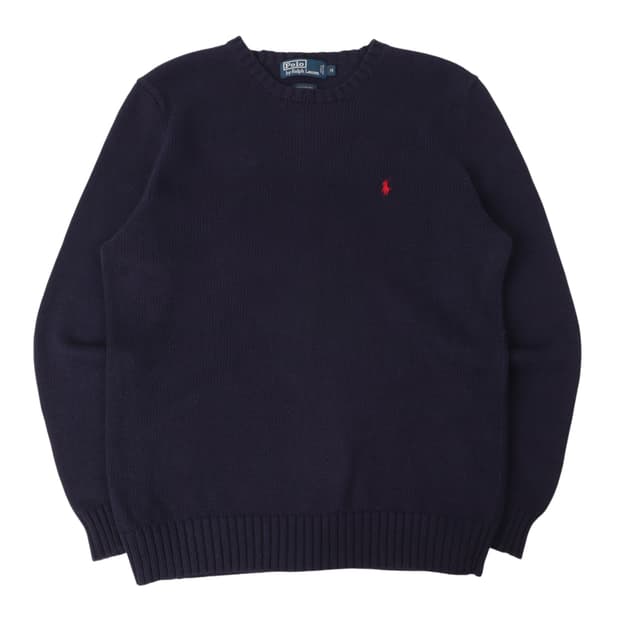 폴로 랄프로렌 네이비 레드포니 라운드 니트