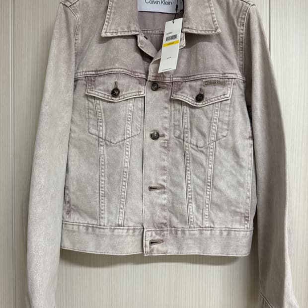 (새상품)denim trucker jacket - grayish plum