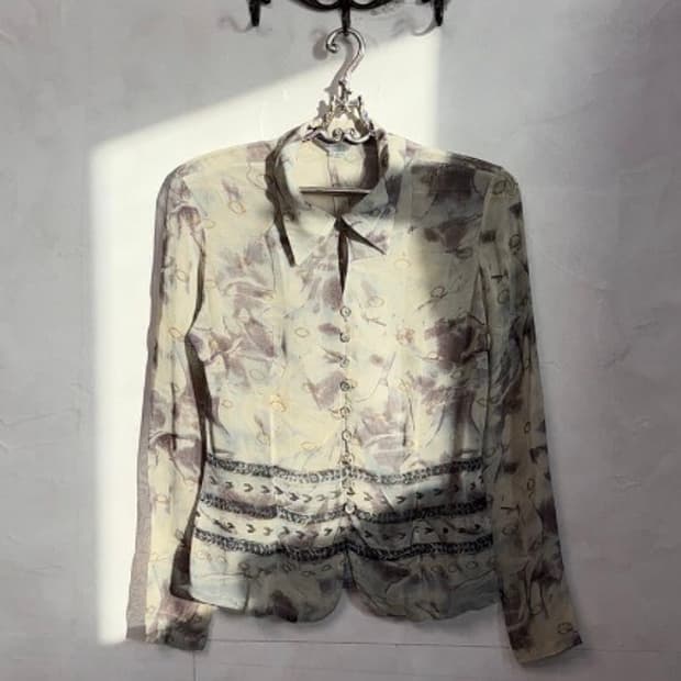 일본빈티지 Ethnic tie dye blouse
