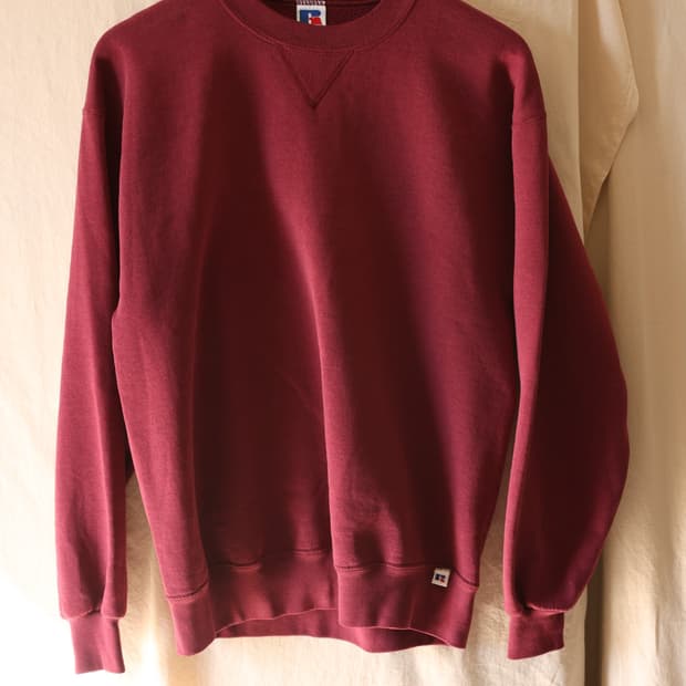 러셀 90s Made in USA 맨투맨 스웻셔츠 버건디 L


