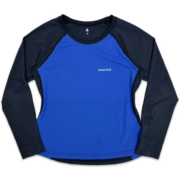 빈티지 Montbell 블루 나그랑 긴팔티