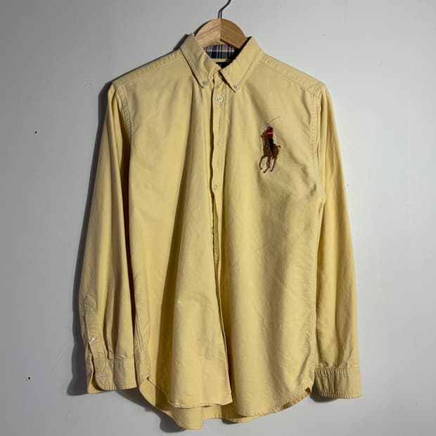 폴로 랄프로렌 빈티지 머스터드 옐로우 빅포니 옥스포드 셔츠 (무료배송)