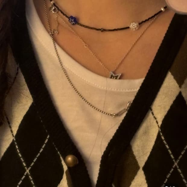 키치앤피피 블랙 베네치아 비즈 목걸이