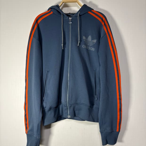 00s OLD ADIDAS ​ 올드 아디다스 후드 플락 트랙탑 자켓