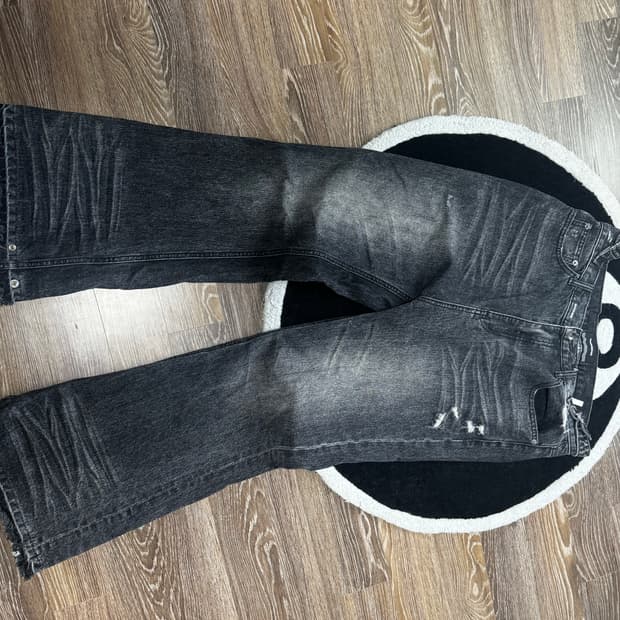 ROARINGRAD Flare Denim Pants Black