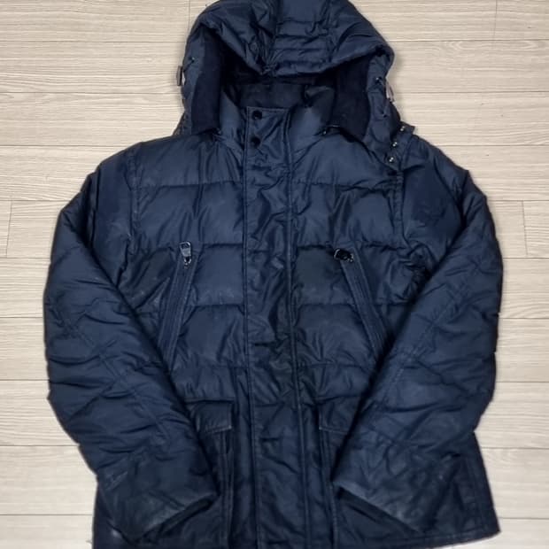 헨리코튼 네이비 후드 거위털 패딩 점퍼(100)