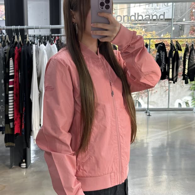 노스페이스 뮤트핑크 방수 블루종 자켓 데드스탁