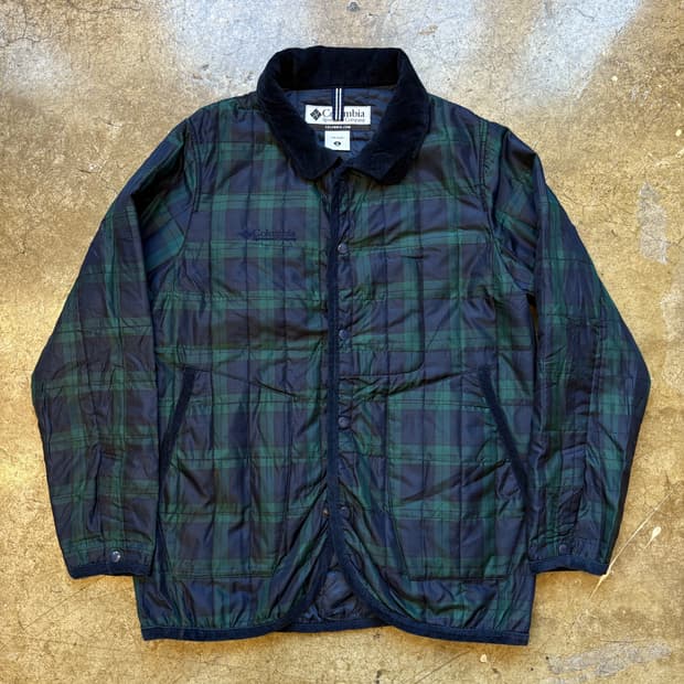 컬럼비아 카라 코듀로이 타탄 체크 자켓