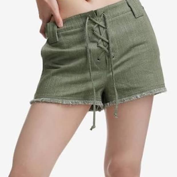 더오픈프로덕트 래이스업 반바지 블랙